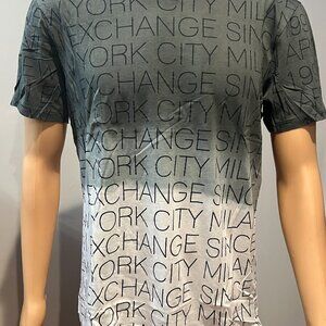 ARMANI EXCHANGE LARGE GREY/WHITE OMBRE  T-SHIRT RARE! NWT
